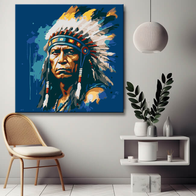 Portrait of Indian Chief - Paint by Numbers