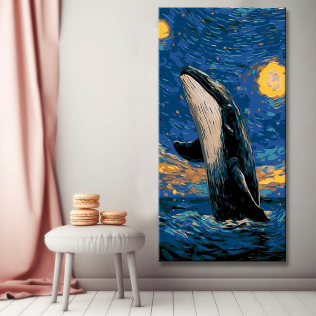Walsprung im Van Gogh Stil - Malen nach Zahlen