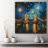 London Bridge im Van Gogh Stil - Malen nach Zahlen