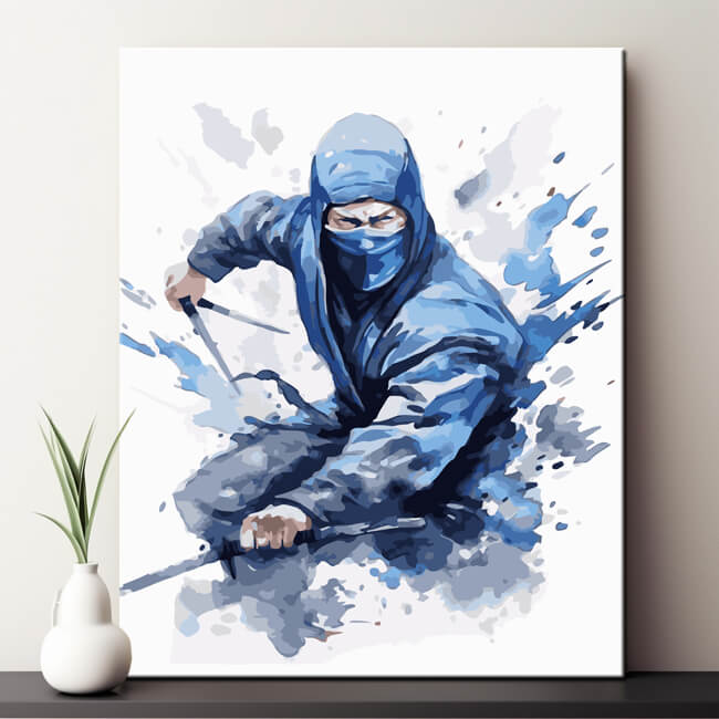 Ninja Kämpfer II Malen nach Zahlen
