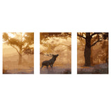 Malen nach Zahlen Triptychon wild fruhnebel