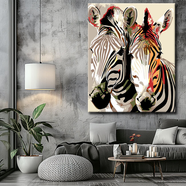 Malen nach Zahlen - Zebra