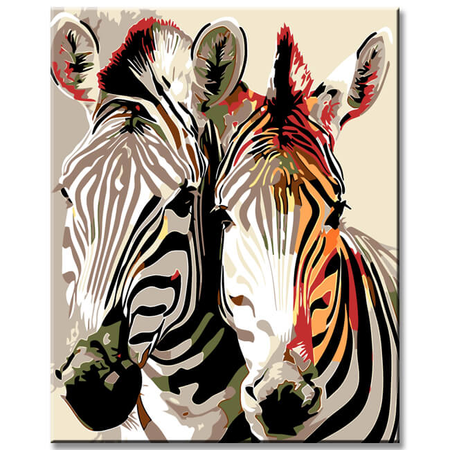 Malen nach Zahlen - Zebra