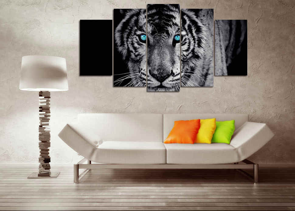 Schwarz-Weiss Tiger TierKunst