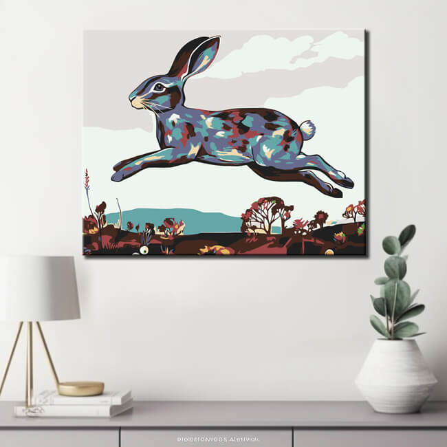 Malen nach Zahlen Schneller Hase