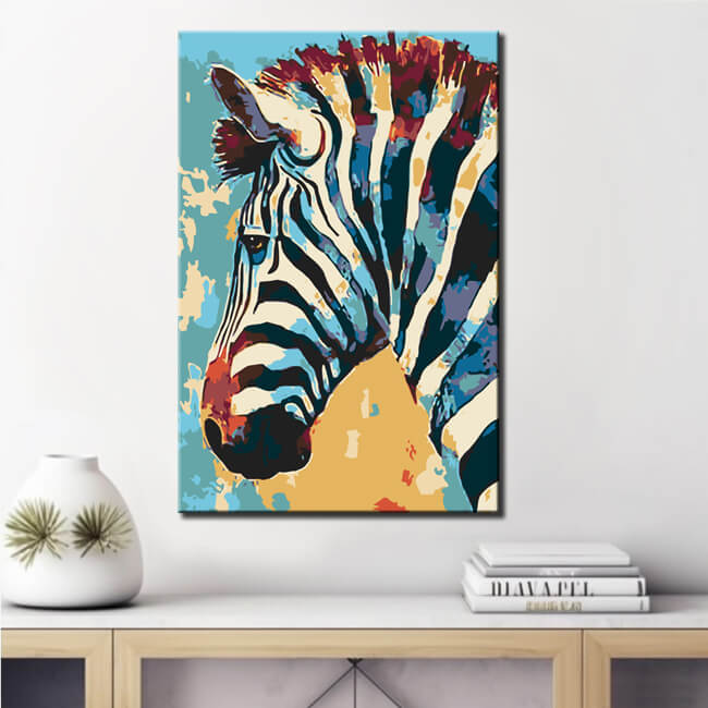 Malen nach Zahlen Zebra Tier
