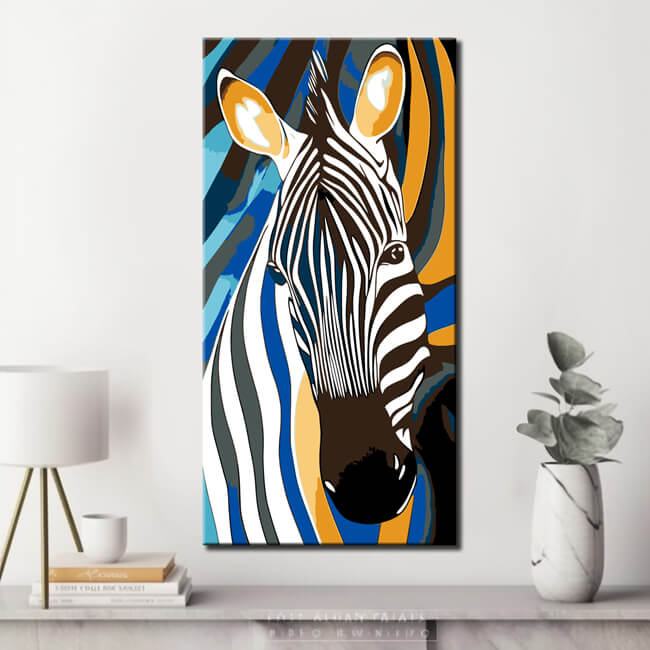 Malen nach Zahlen Zebra Tierkunst