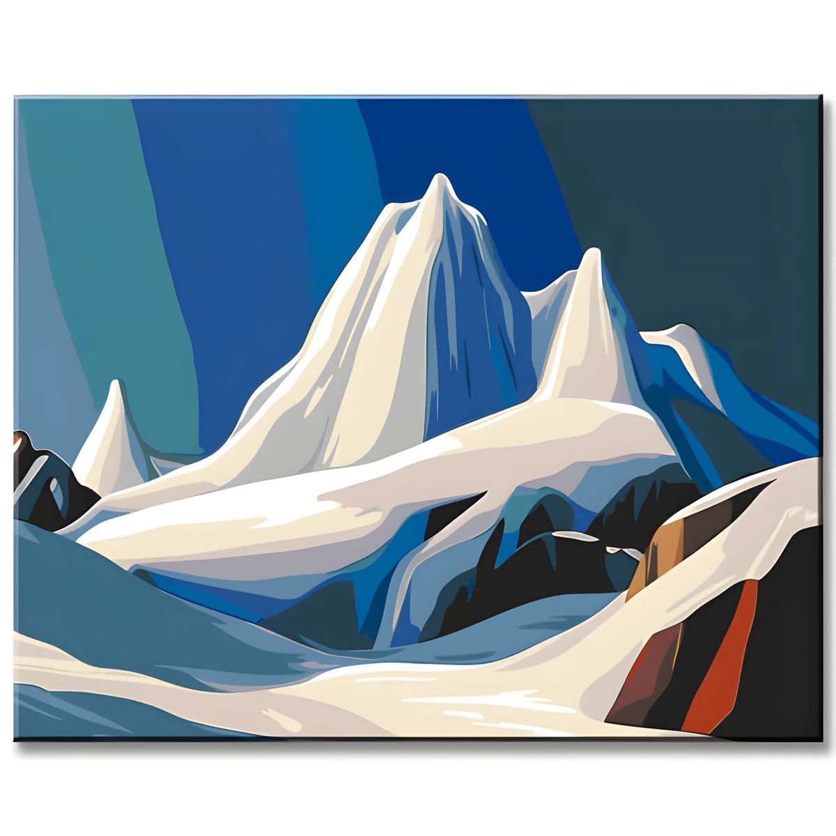 Malen nach Zahlen Berge Gletscher