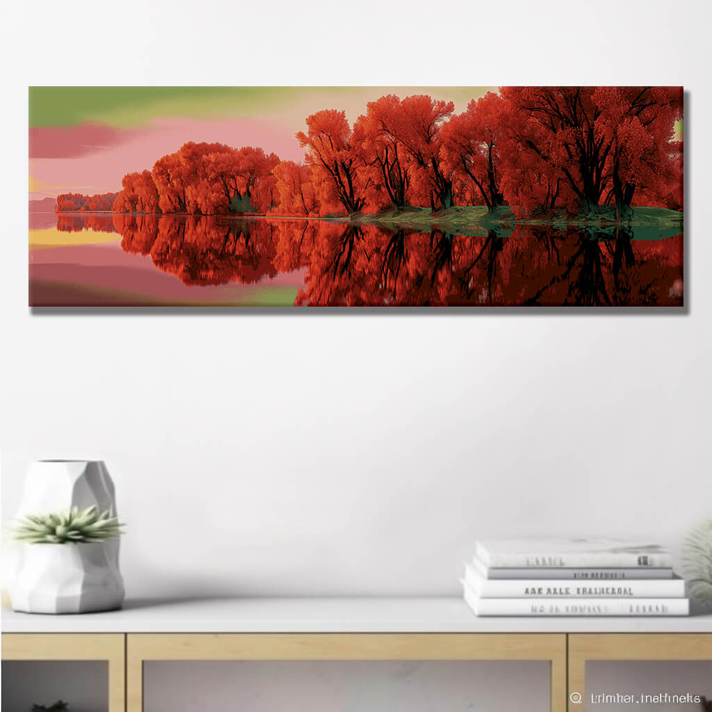 Malen nach Zahlen rosa Ufer - 3-teilig (Triptychon)-SS-084