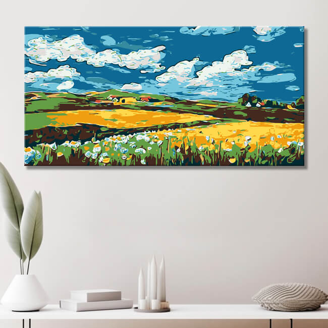Malen nach Zahlen Landschaft Idylle
