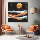 Malen nach Zahlen Sterne Glitzer Mond Sonne
