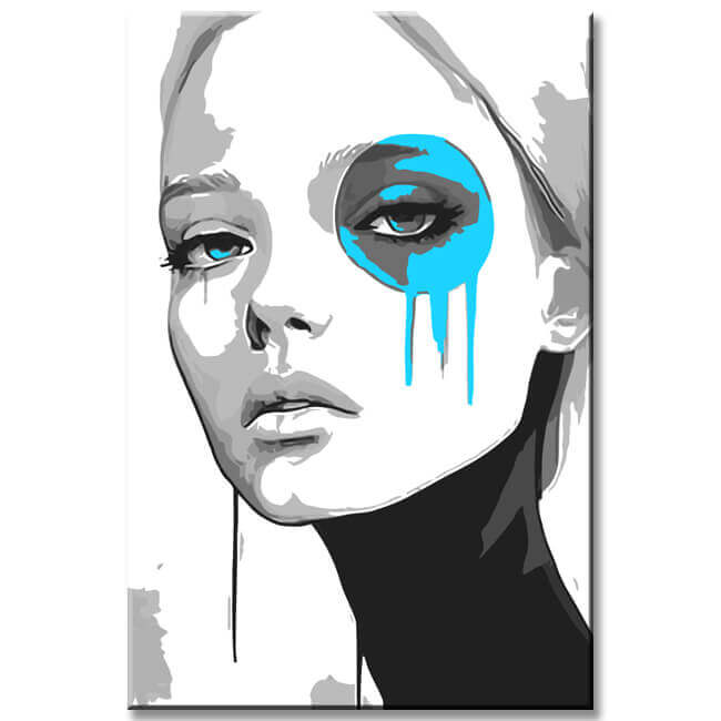 Malen nach Zahlen blaues Auge