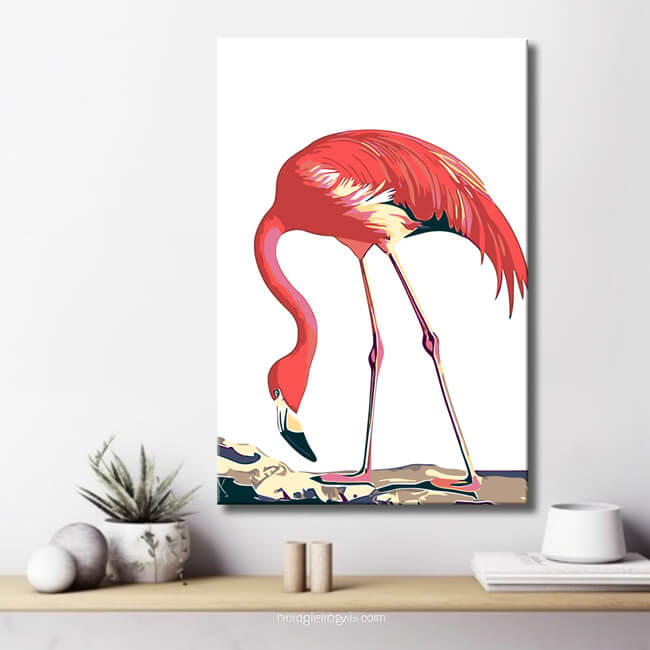 Malen nach Zahlen Flamingo Tiere