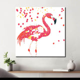 Malen nach Zahlen Tiere Rosa Flamingo Portrait