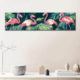 Malen nach Zahlen Tiere Panorama Flamingos