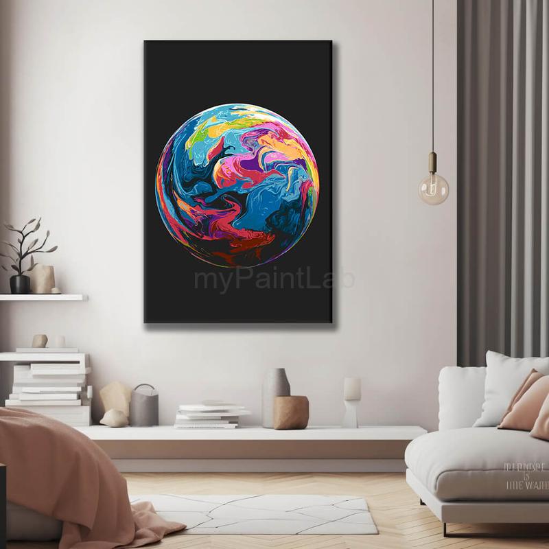 Malen nach Zahlen Marble schwarz