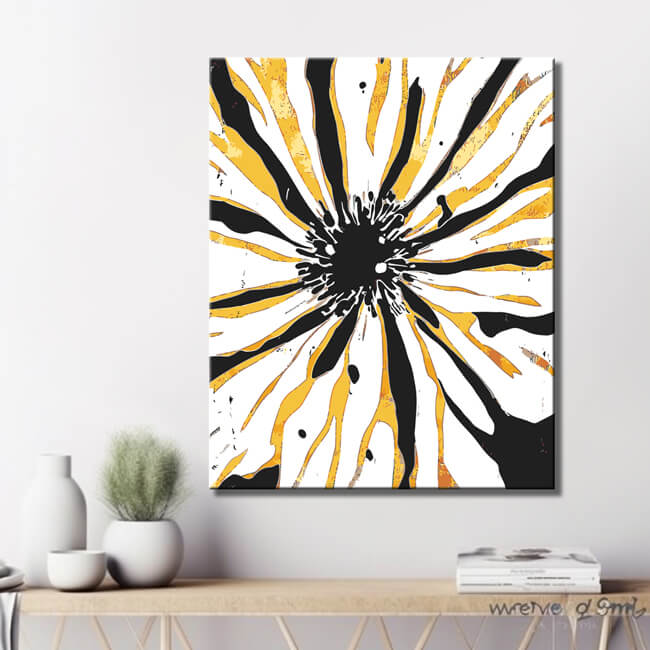 Malen nach Zahlen Moderne Kunst Blume I