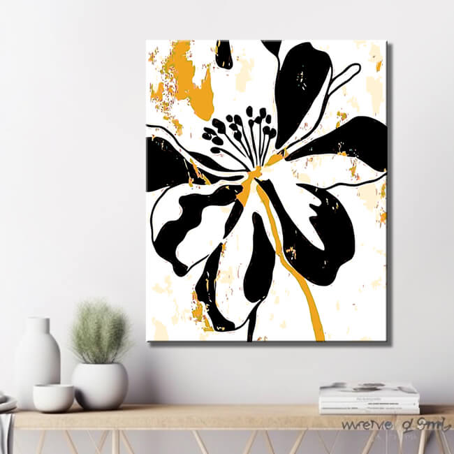 Malen nach Zahlen Moderne Kunst Blume II
