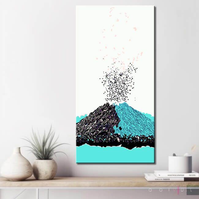 Malen nach Zahlen Abstrakte Kunst Vulkan Ausbruch