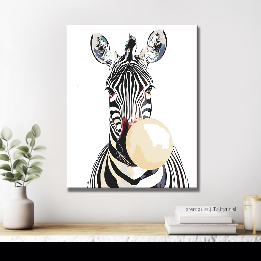 Malen nach Zahlen Kaugummi Zebra