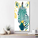 Malen nach Zahlen Zebra grün