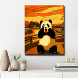 Malen nach Zahlen Panda der Schrei