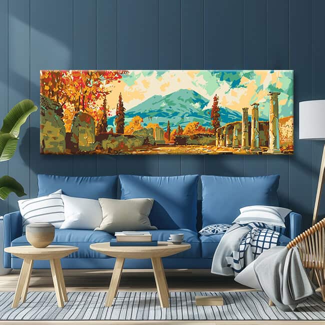 Painting by Numbers Panorama Temple Ruins on Mountain II