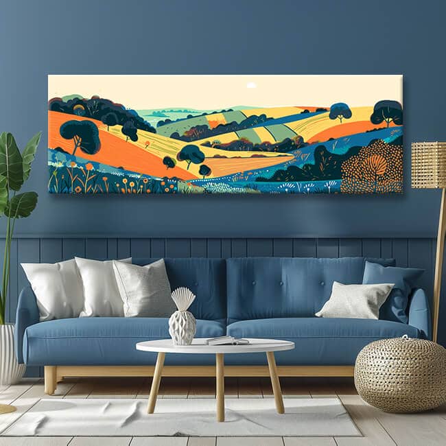 Painting by Numbers Panoramic Fields Landscape