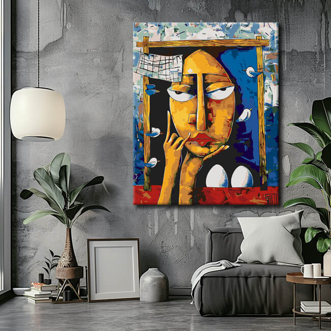Malen nach Zahlen Abstrakte Kunst Eggshibition II